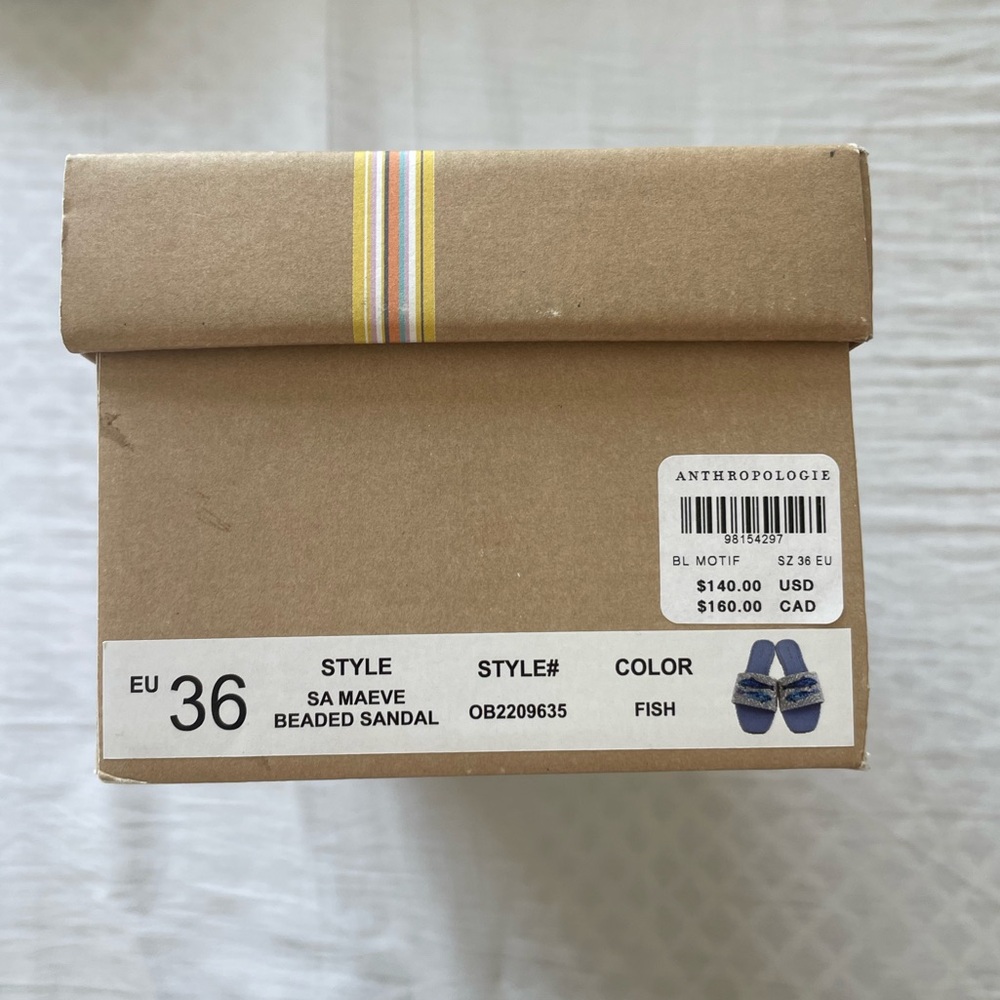 The Fiona Beaded Slide Sandals by Maeve - Picture 6 of 6